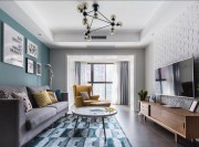 時尚休閑的北歐風格100平米三居室客廳裝修效果圖