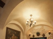 美式鄉(xiāng)村風格240平米別墅客廳背景墻裝修效果圖