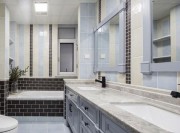 經典舒爽美式風格120平米三居室衛生間浴室柜裝修效果圖