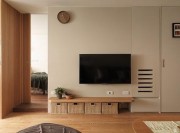 休閑簡(jiǎn)潔日式風(fēng)格70平米一居室客廳電視背景墻裝修效果圖 休閑簡(jiǎn)潔日式風(fēng)格70平米一居室客廳電視背景墻裝修效果圖