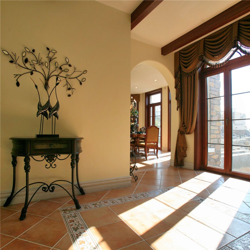 穩(wěn)重的東南亞風格110平米復(fù)式玄關(guān)裝修效果圖