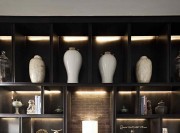 摩登新中式風(fēng)格200平米別墅書(shū)房壁櫥裝修效果圖