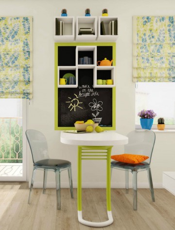 清新自然現代簡約風格50平米小戶型餐廳背景墻裝修效果圖