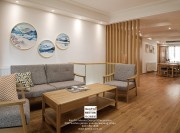 海尚壹品日式風格兩居室客廳裝修實景案例