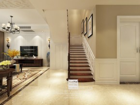 當代萬國府美式風格復式玄關(guān)裝修效果圖