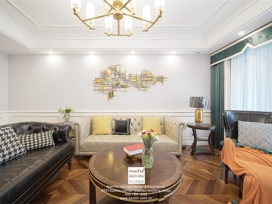 石湖天璽美式輕奢風(fēng)格客廳四居室