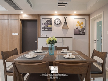 碧堤雅苑現代簡約四居室裝修實景案例