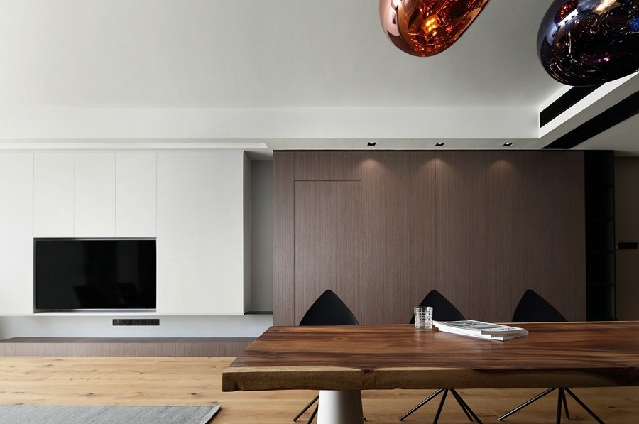 現(xiàn)代簡(jiǎn)約風(fēng)格三居室客餐裝修效果圖