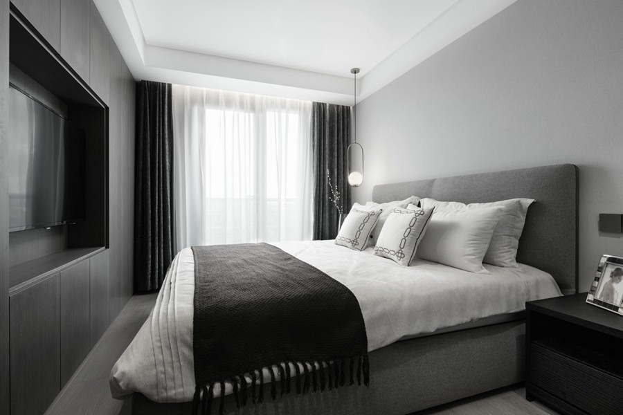 現代簡約風格別墅臥室裝修效果圖