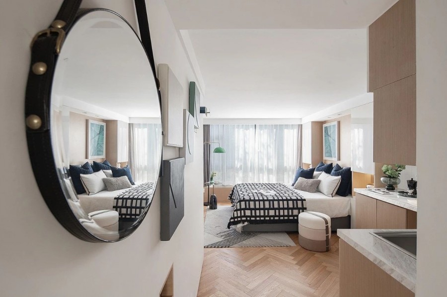 現代風格兩居室臥室效果圖