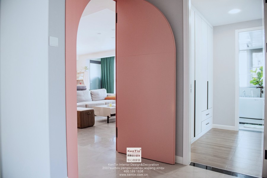 春江明月北歐風(fēng)格三居室客廳裝修實(shí)景圖