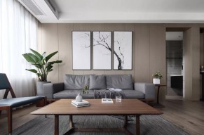 簡約中式風(fēng)格四居室客廳裝修效果圖