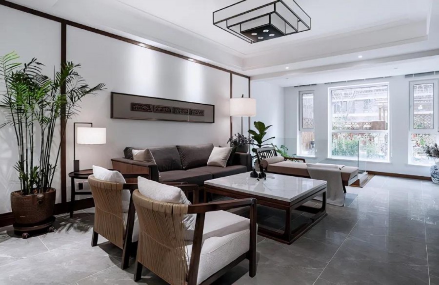 簡(jiǎn)潔大氣的中式風(fēng)，隱藏的會(huì)客廳太棒了！