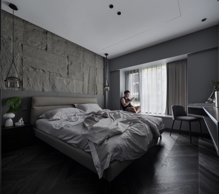 現(xiàn)代簡約風格四居室臥室裝修效果圖