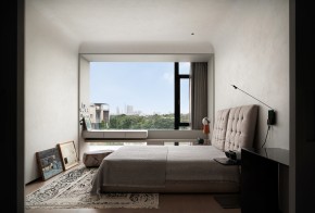 現代風格湖居別墅臥室裝修效果圖