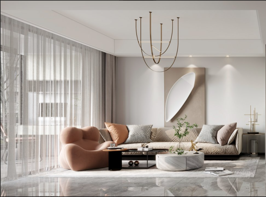 玫瑰久久現(xiàn)代簡約風(fēng)格 3D全景圖