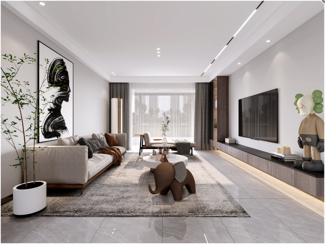 加城花園 現(xiàn)代簡約風(fēng)格 3D全景圖