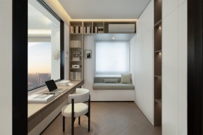 現代簡約風格三居室書房裝修效果圖