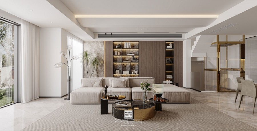 獨墅灣意式輕奢三居室裝修效果圖