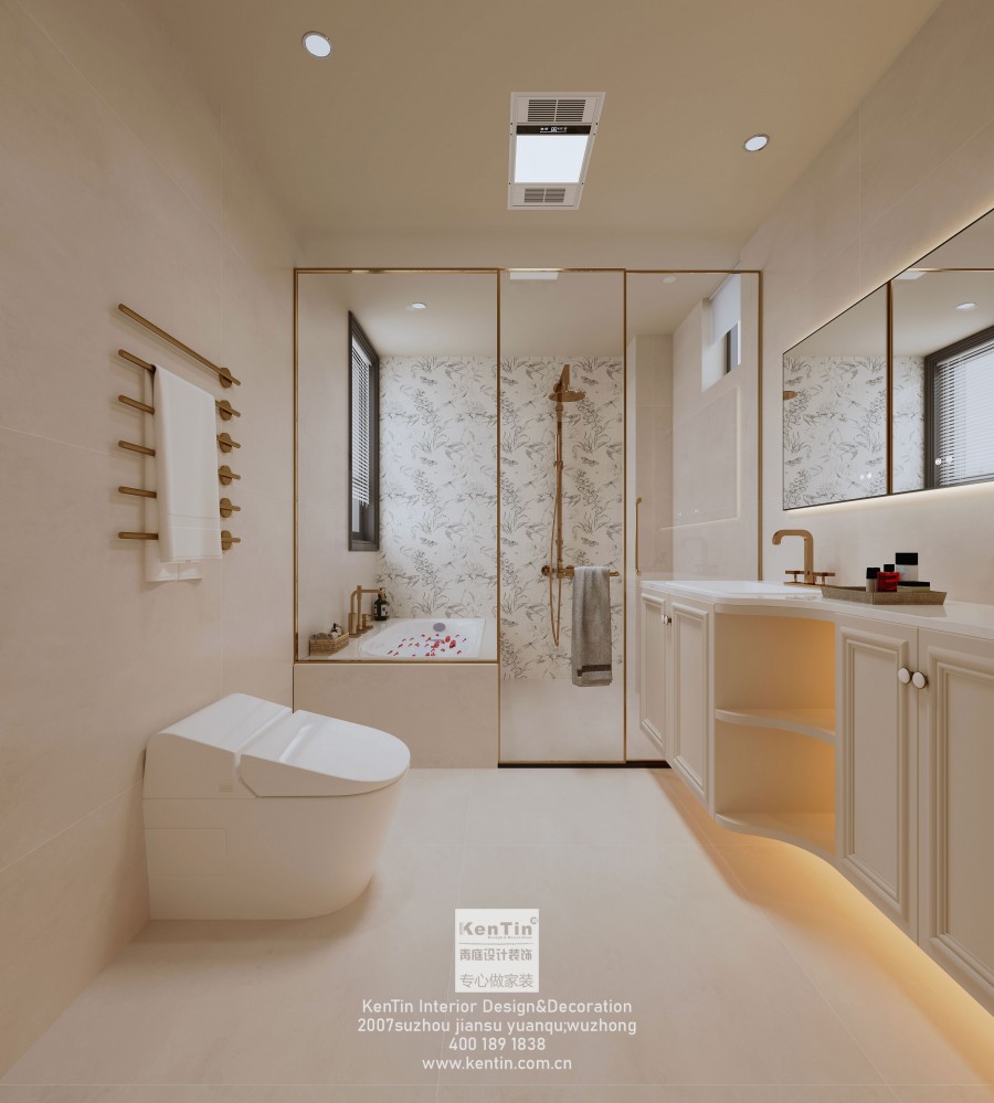 陽光假日復式法式復古衛生間裝修效果圖