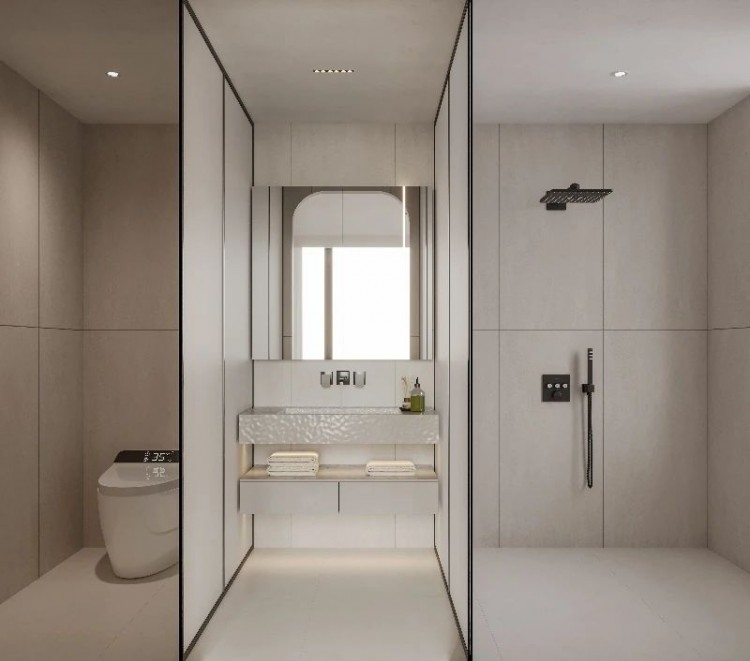 現代簡約三居室衛生間裝修效果圖