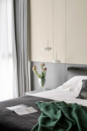 現代簡約三居室臥室1裝修效果圖