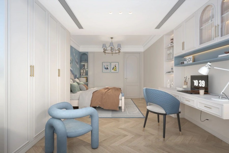 現代法式兒童房1裝修效果圖