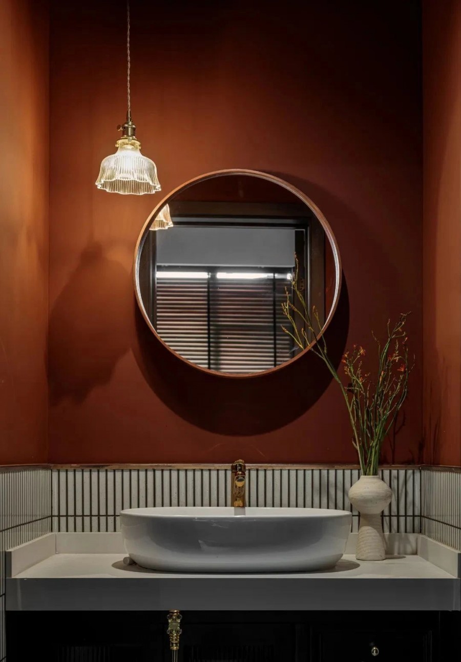 復古美式三居室衛生間裝修效果圖