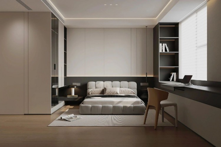 現代意式三居室臥室1裝修效果圖