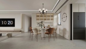 現代法式兩居室餐廳裝修效果圖