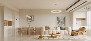 北歐原木風兩居室客廳1裝修效果圖