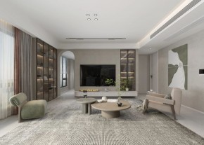 現代簡約三居室客廳2裝修效果圖