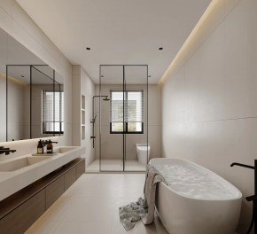 現代簡約大平層衛生間裝修效果圖