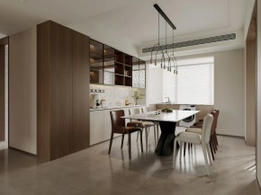 現代簡約三居室餐廳裝修效果圖