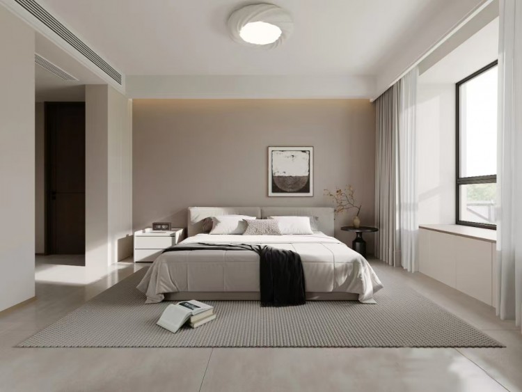 現代簡約三居室臥室裝修效果圖