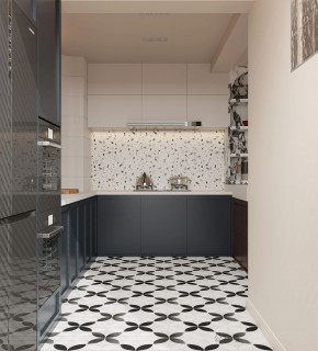 法式復古大平層廚房裝修效果圖