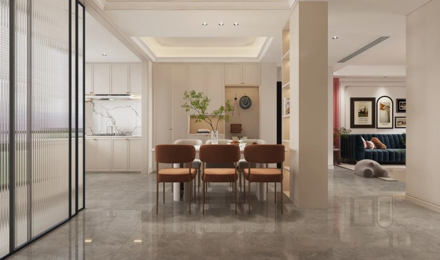 現代法式復試餐廳1裝修效果圖