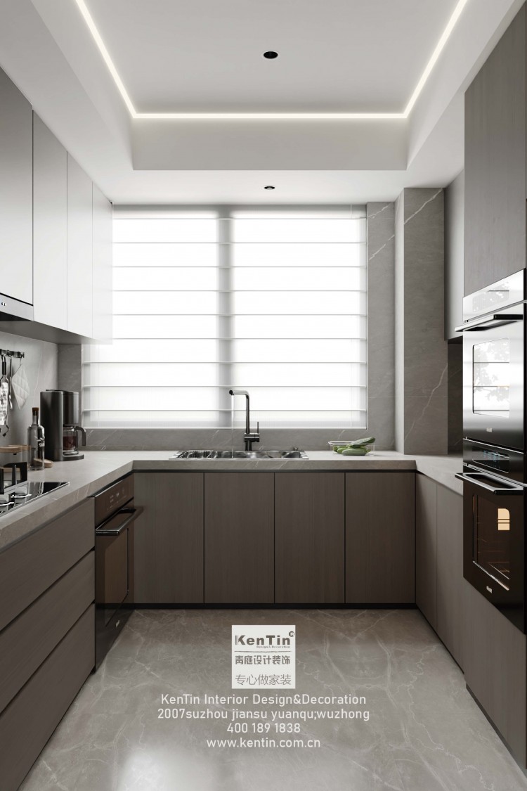 正榮國(guó)領(lǐng)意式簡(jiǎn)約別墅廚房裝修效果圖