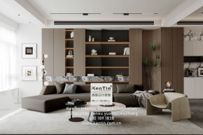 正榮國領(lǐng)意式簡約別墅客廳裝修效果圖