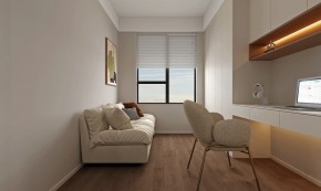 現代簡約三居室書房裝修效果圖