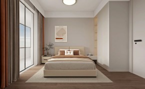 現代簡約三居室臥室裝修效果圖
