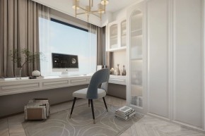 現代美式三居室書房裝修效果圖