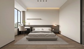 現代極簡三居室臥室2裝修效果圖