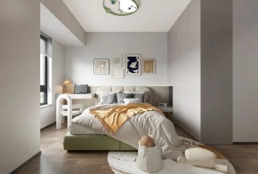 現代簡約三居室兒童房1裝修效果圖