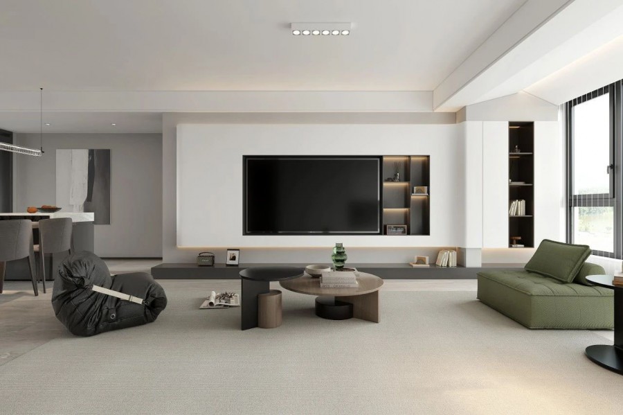 現代簡約三居室客廳1裝修效果圖