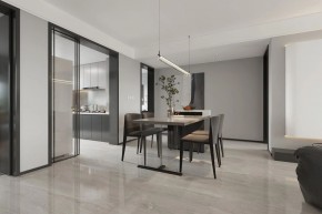現代簡約三居室餐廳裝修效果圖