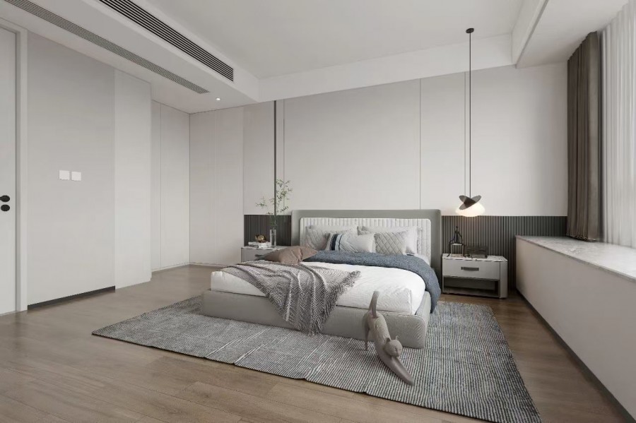 現代簡約三居室臥室裝修效果圖