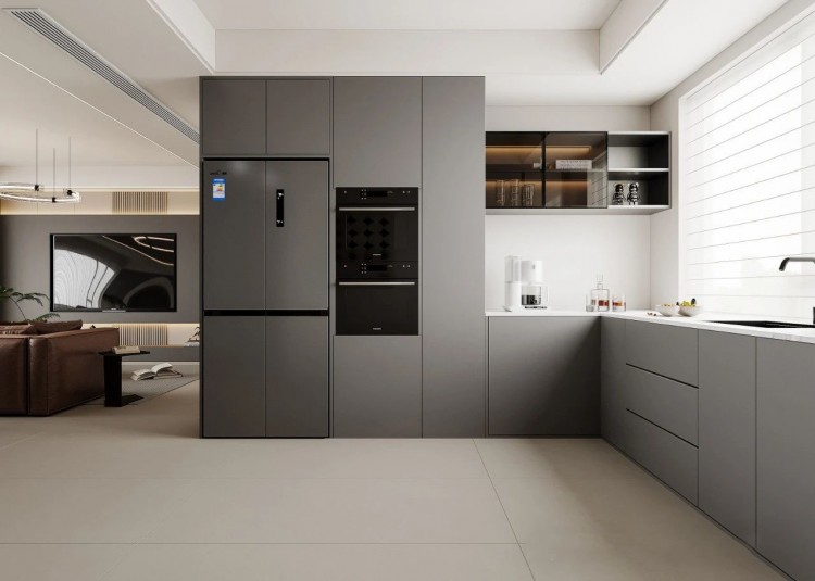 現代簡約三居室廚房1裝修效果圖