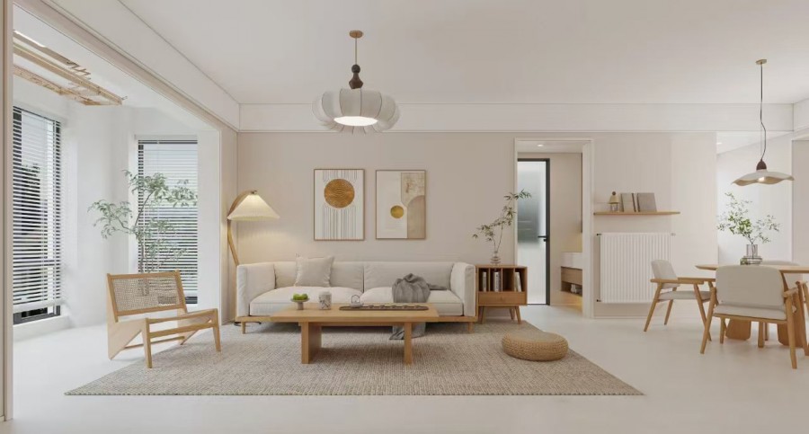 原木風兩居室裝修效果圖