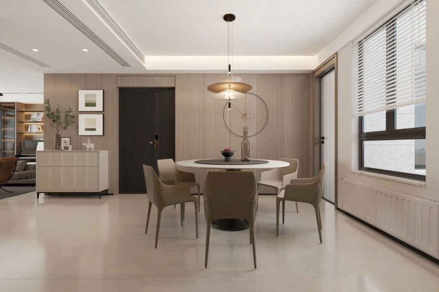 現代簡約三居室餐廳裝修效果圖